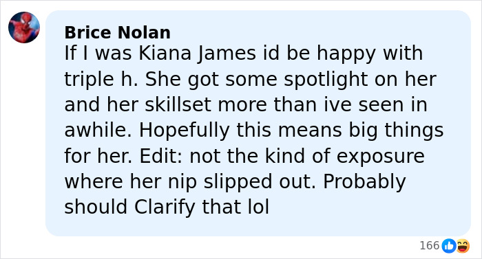 Pro Wrestler Kiana James Suffers Awkward Wardrobe Malfunction On Live TV