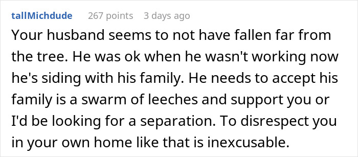 Woman Kicks Husband’s Entitled Family Out After They Call Her Out For Not Having A Job