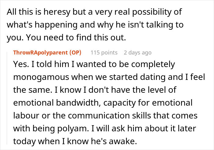 Guy&rsquo;s Mom Finds Out Woman Grew Up In A Polyamorous Family, Notices Boyfriend Pulling Away