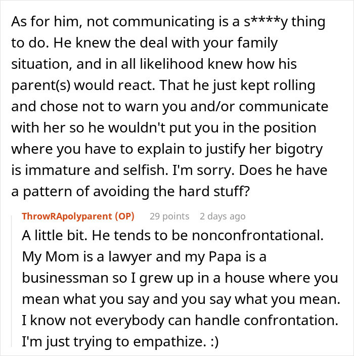 Guy&rsquo;s Mom Finds Out Woman Grew Up In A Polyamorous Family, Notices Boyfriend Pulling Away