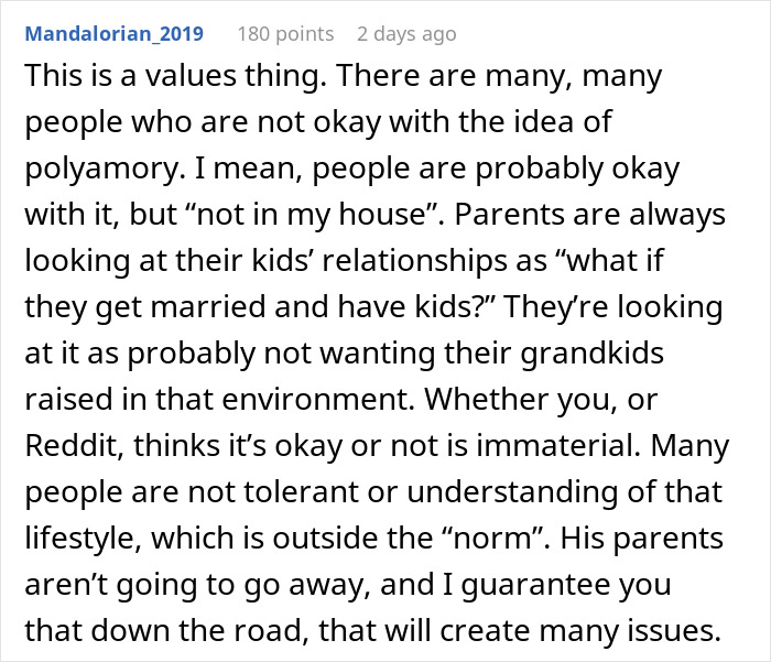 Guy&rsquo;s Mom Finds Out Woman Grew Up In A Polyamorous Family, Notices Boyfriend Pulling Away