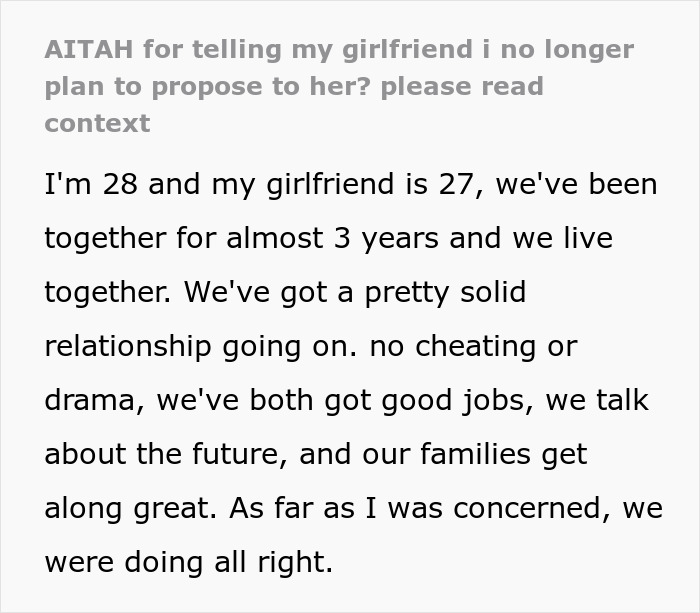 “A Way To Control Her”: Guy Refuses To Propose To His Girlfriend After He Said He Would, Explains Why “A Way To Control Her”: Guy Refuses To Propose To His Girlfriend After He Said He Would, Explains Why