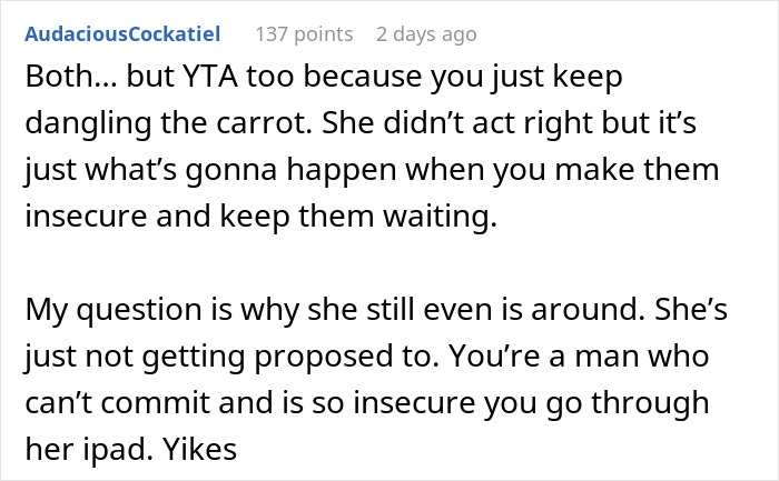 “A Way To Control Her”: Guy Refuses To Propose To His Girlfriend After He Said He Would, Explains Why “A Way To Control Her”: Guy Refuses To Propose To His Girlfriend After He Said He Would, Explains Why