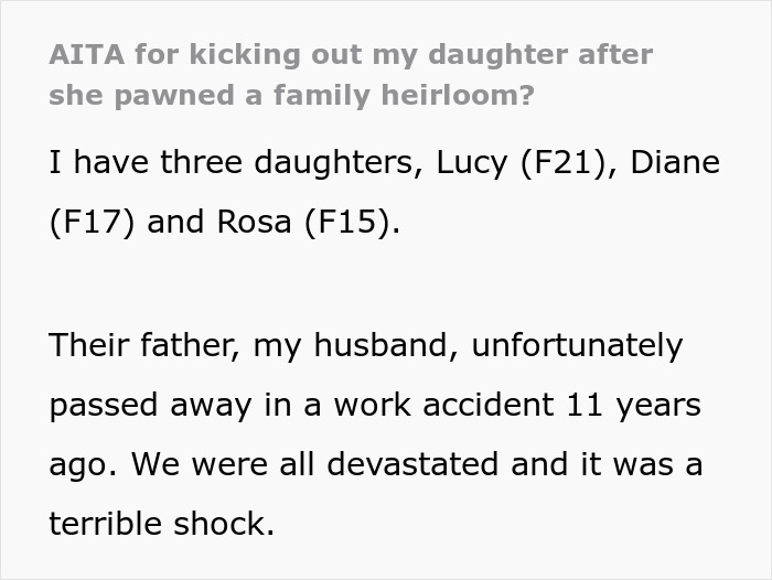 Woman Kicks Out Oldest Daughter After She Sells Family Heirlooms That She Didn’t Even Inherit Woman Kicks Out Oldest Daughter After She Sells Family Heirlooms That She Didn’t Even Inherit