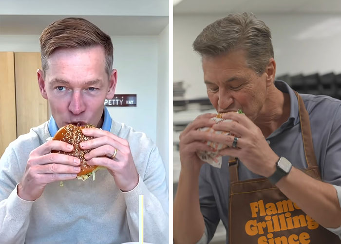 Video Of Burger King Boss Biting Into Whopper Sparks Comparison To McDonald’s CEO’s Viral Disaster Video Of Burger King Boss Biting Into Whopper Sparks Comparison To McDonald’s CEO’s Viral Disaster
