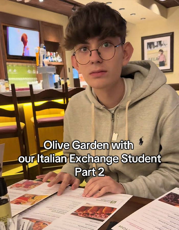 Italian Exchange Student Goes Viral After Host Mom Makes Him Eat At Olive Garden Italian Exchange Student Goes Viral After Host Mom Makes Him Eat At Olive Garden