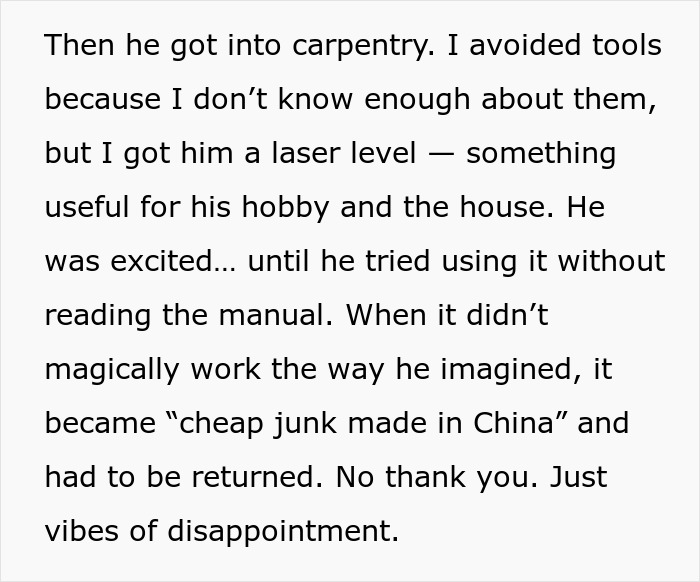 Man Always Finds Something Wrong With Wife’s Gifts, Is Upset She Doesn’t Want To Gift Him Anything Anymore Man Always Finds Something Wrong With Wife’s Gifts, Is Upset She Doesn’t Want To Gift Him Anything Anymore