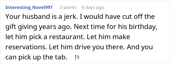 Man Always Finds Something Wrong With Wife’s Gifts, Is Upset She Doesn’t Want To Gift Him Anything Anymore Man Always Finds Something Wrong With Wife’s Gifts, Is Upset She Doesn’t Want To Gift Him Anything Anymore
