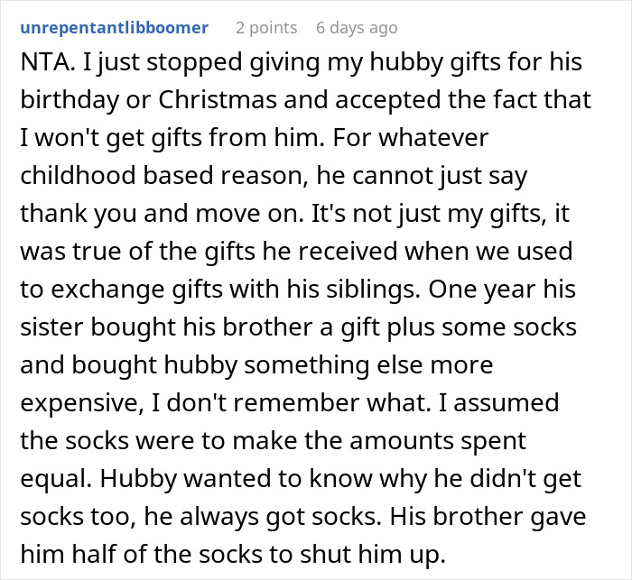 Man Always Finds Something Wrong With Wife’s Gifts, Is Upset She Doesn’t Want To Gift Him Anything Anymore Man Always Finds Something Wrong With Wife’s Gifts, Is Upset She Doesn’t Want To Gift Him Anything Anymore