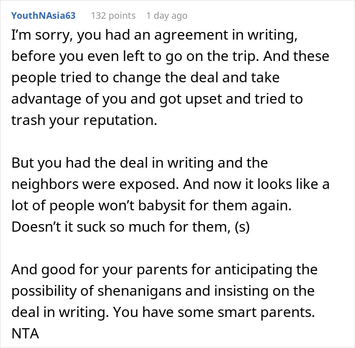 Parents Shame Babysitter Online, She Returns With Receipts And Gets Them Blacklisted Parents Shame Babysitter Online, She Returns With Receipts And Gets Them Blacklisted