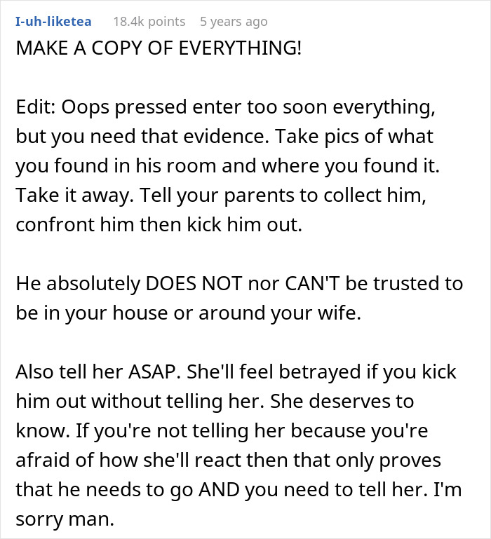 Husband Finds Out Teen Brother Is Stalking And Perving On His Wife: “I Was Too Shell Shocked To Say Anything”