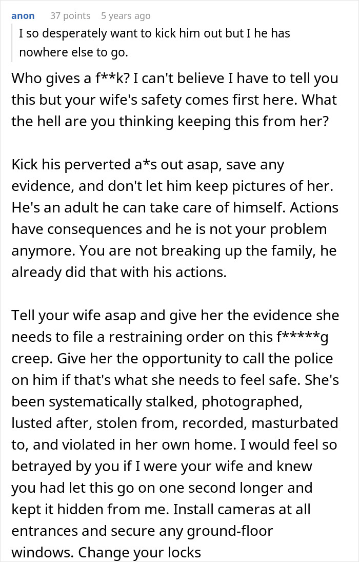 Husband Finds Out Teen Brother Is Stalking And Perving On His Wife: “I Was Too Shell Shocked To Say Anything”