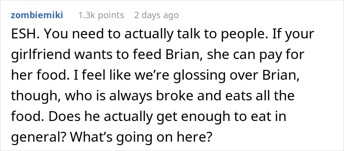 Guy Blasted Online For Confronting Girlfriend Over Food Sharing And Not The Friend Who Ate It