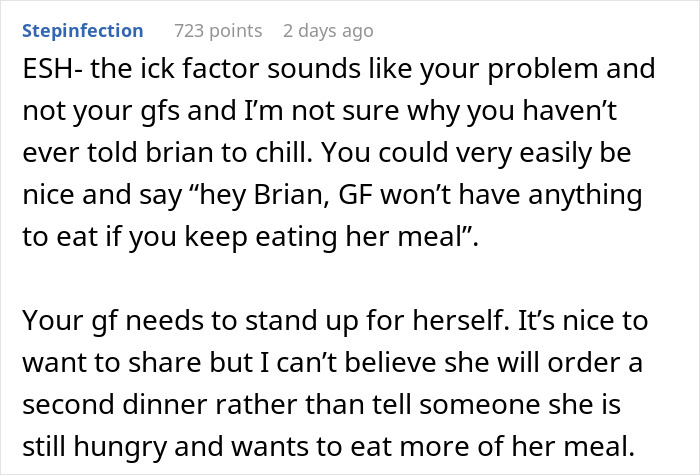 Guy Blasted Online For Confronting Girlfriend Over Food Sharing And Not The Friend Who Ate It