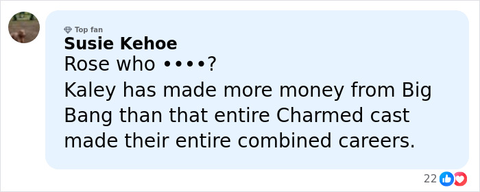 Kaley Cuoco Calls Out Former Co-Star After 20 Years