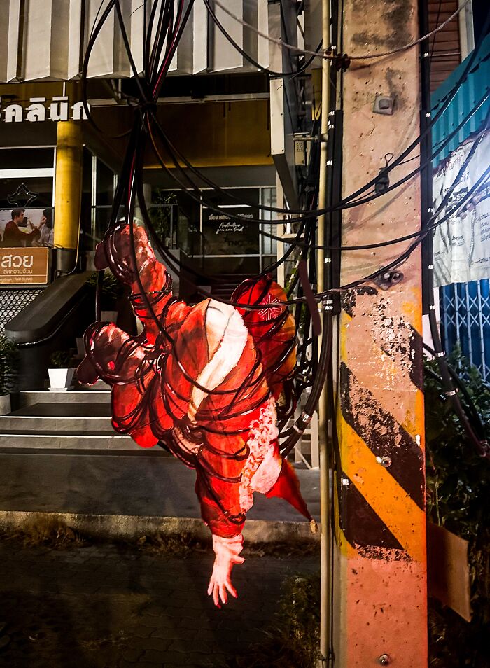 LuckyLeg&rsquo;s Thai Street Art Blends Dark Humor With Human Rights Themes (34 Pics)