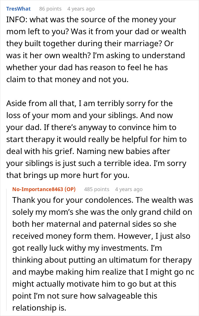 27YO Blindsided As Dad Reuses Late Siblings&rsquo; Names For New Babies, Tells Him To Leave Her House