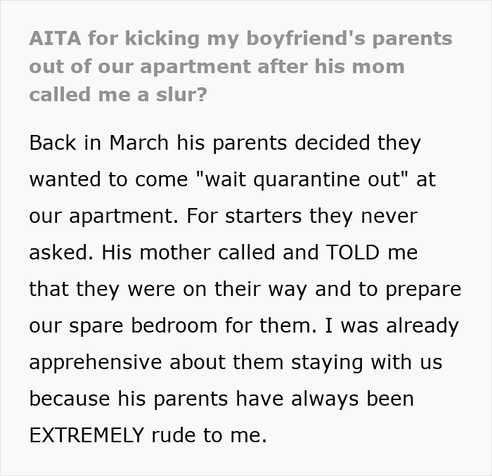 Controlling Parents Ruin Son’s GF’s Life After Moving Into Her Home, She Explodes And Boots Them Controlling Parents Ruin Son’s GF’s Life After Moving Into Her Home, She Explodes And Boots Them