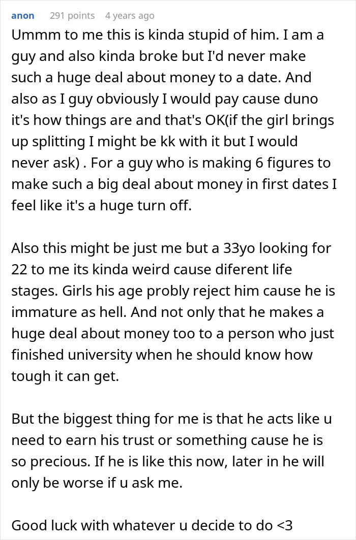 33YO Calls Struggling 22YO Date A “Gold Digger,” Forces Her To Pay For Dinner To Prove She’s Not 33YO Calls Struggling 22YO Date A “Gold Digger,” Forces Her To Pay For Dinner To Prove She’s Not