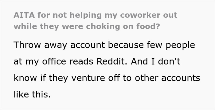 Rude Coworker Chokes On Peanut Dessert, Guy With Severe Allergy Takes Heat For Not Helping Her Rude Coworker Chokes On Peanut Dessert, Guy With Severe Allergy Takes Heat For Not Helping Her