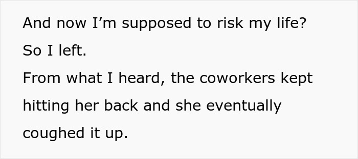 Rude Coworker Chokes On Peanut Dessert, Guy With Severe Allergy Takes Heat For Not Helping Her Rude Coworker Chokes On Peanut Dessert, Guy With Severe Allergy Takes Heat For Not Helping Her