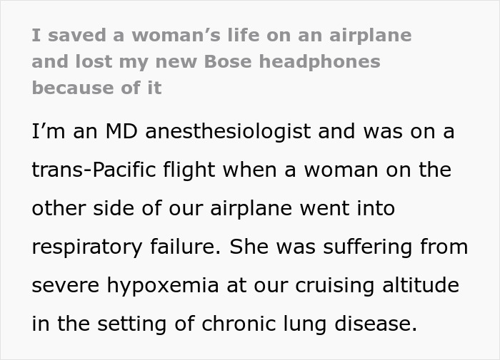 Doctor Spends Hours Reviving Woman On Plane, Annoyed The Airline Can&rsquo;t Return His Missing Headphones