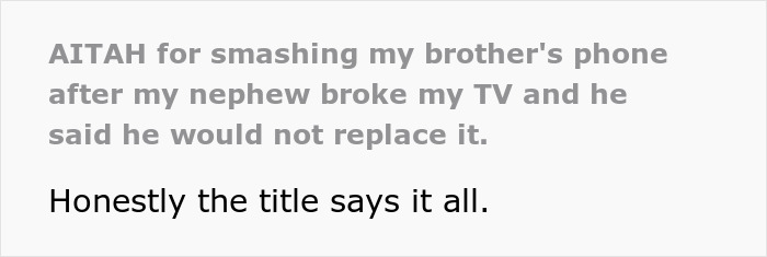 Nephew&rsquo;s Gaming Rage Leaves TV Destroyed, Uncle&rsquo;s Revenge Leaves Bro Phoneless And Furious