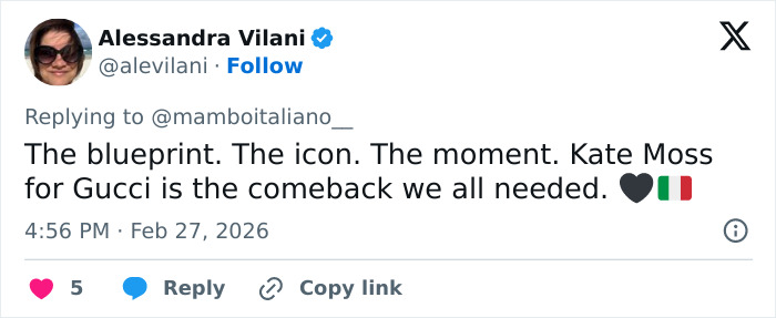 Kate Moss’ Revealing Dress For Gucci Show Divides Fans