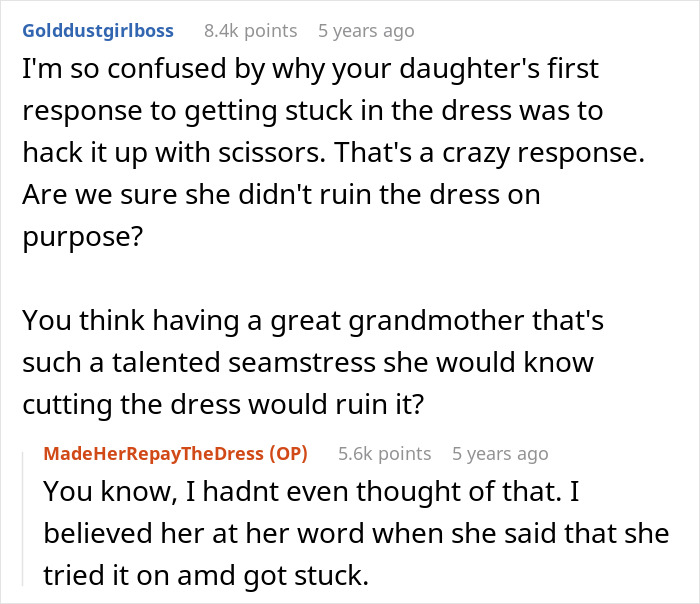 Teen Claims Her Dad &ldquo;Ruined Her Future&rdquo; After Making Her Pay For The Wedding Dress She Destroyed