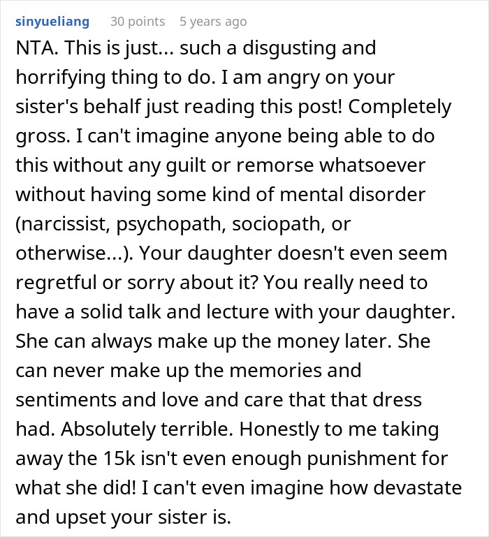 Teen Claims Her Dad &ldquo;Ruined Her Future&rdquo; After Making Her Pay For The Wedding Dress She Destroyed