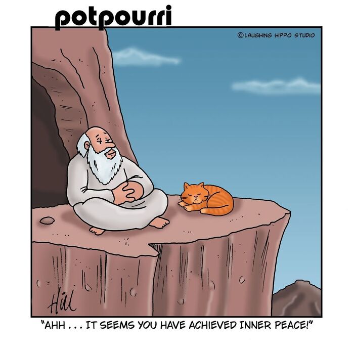 30 Hilarious Comics From Laughing Hippo Studio That Explain What Your Cat Is Really Thinking