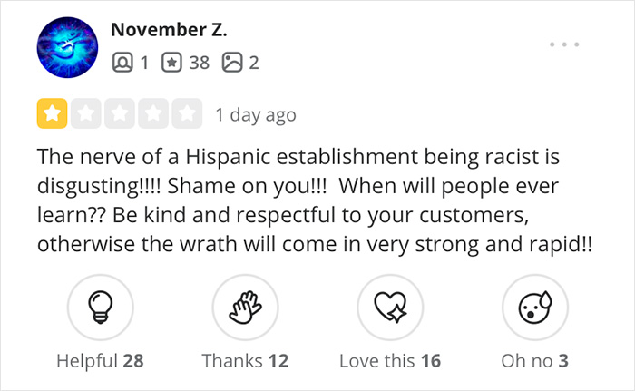 Restaurant Review-Bombed After Waitress Used Spanish Racial Slur Unaware Customer Understood