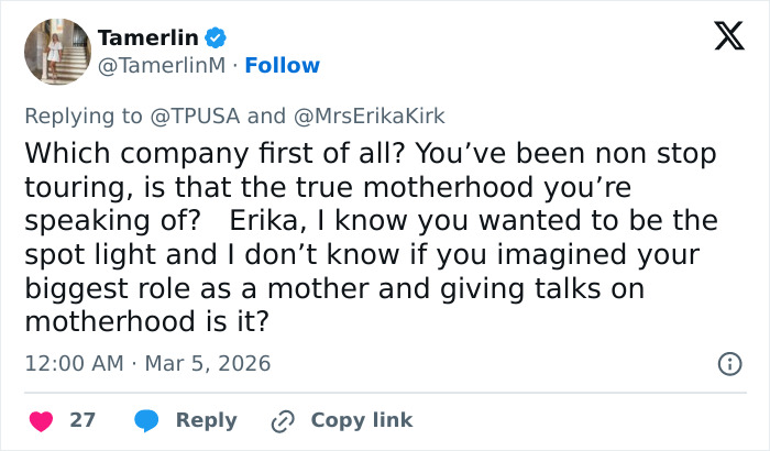 Erika Kirk Breaks Silence On Allegations Involving Her Kids And Charlie&rsquo;s Legacy As Criticism Mounts