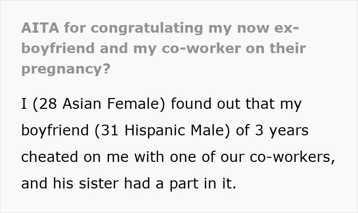 Woman Congratulates Boyfriend And His Pregnant Mistress In Front Of All Coworkers