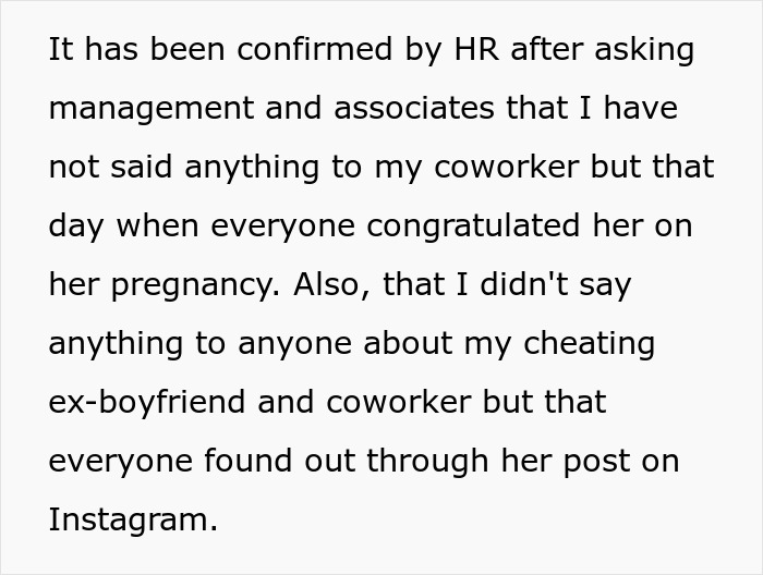 Woman Congratulates Boyfriend And His Pregnant Mistress In Front Of All Coworkers