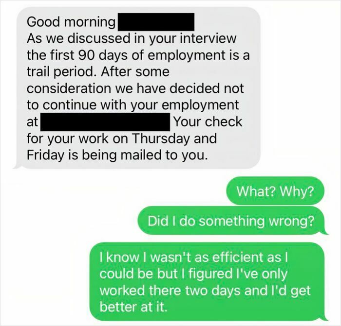 41 Times Bosses Didn’t Even Try And Fired Their Employees Via Text
