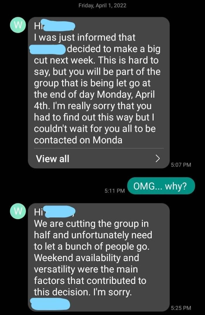 41 Times Bosses Didn’t Even Try And Fired Their Employees Via Text