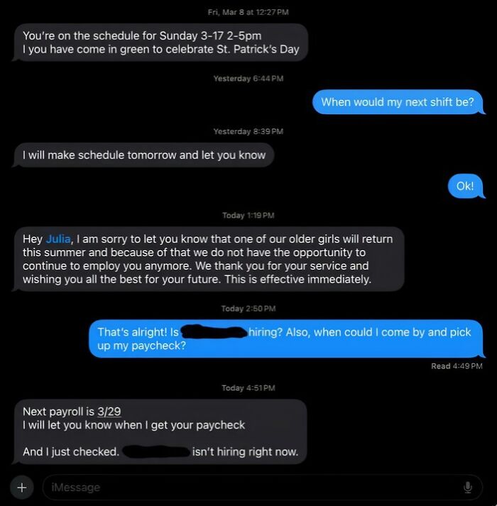 41 Times Bosses Didn’t Even Try And Fired Their Employees Via Text