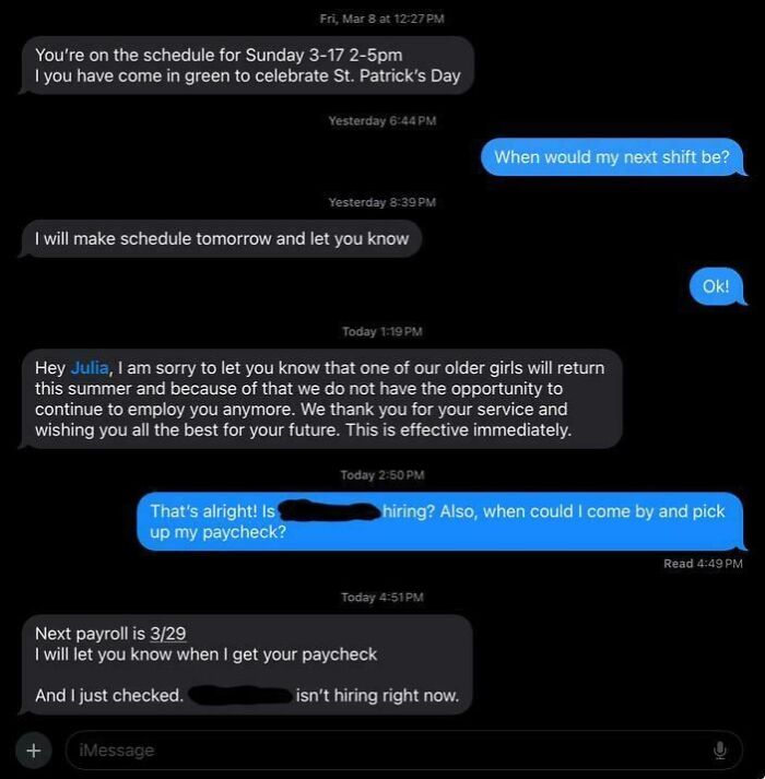 41 Times Bosses Didn’t Even Try And Fired Their Employees Via Text