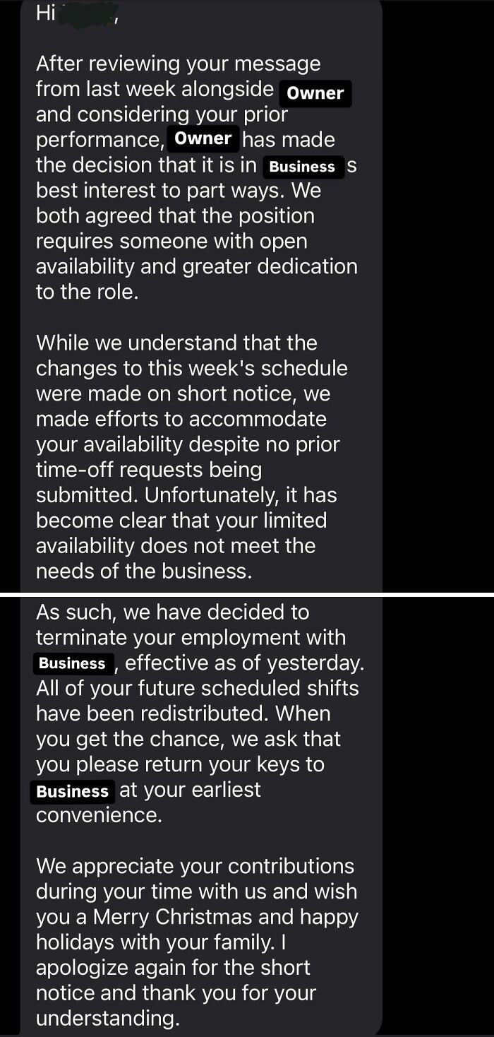 41 Times Bosses Didn’t Even Try And Fired Their Employees Via Text