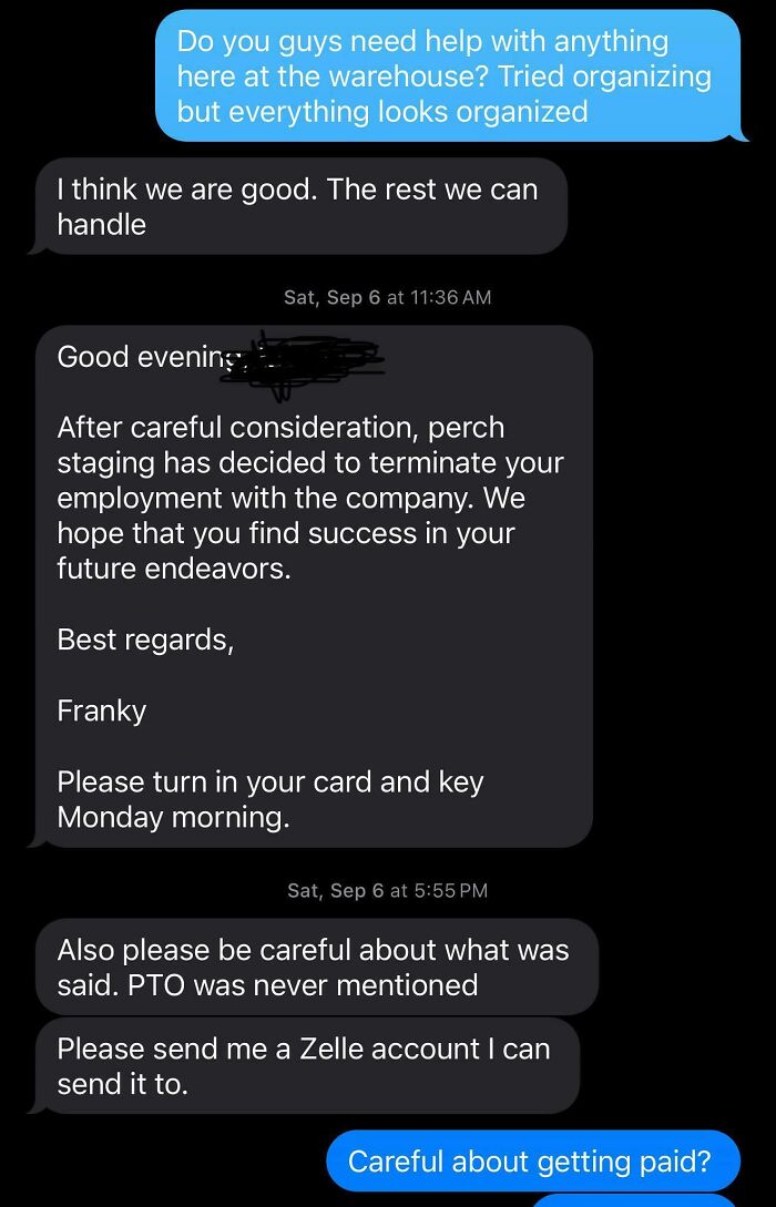 41 Times Bosses Didn’t Even Try And Fired Their Employees Via Text