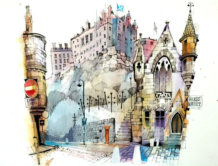 37 Travel Sketches By Ian Fennelly That Turn Architecture And Streets Into Art