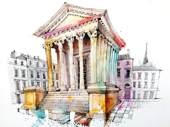 37 Travel Sketches By Ian Fennelly That Turn Architecture And Streets Into Art