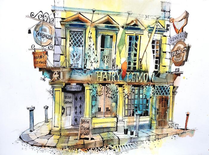 37 Travel Sketches By Ian Fennelly That Turn Architecture And Streets Into Art