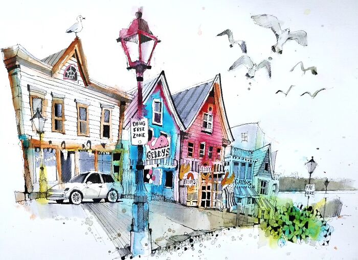 37 Travel Sketches By Ian Fennelly That Turn Architecture And Streets Into Art