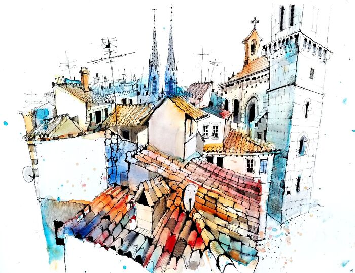 37 Travel Sketches By Ian Fennelly That Turn Architecture And Streets Into Art