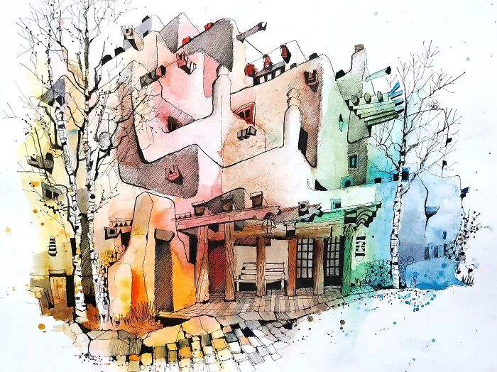 37 Travel Sketches By Ian Fennelly That Turn Architecture And Streets Into Art