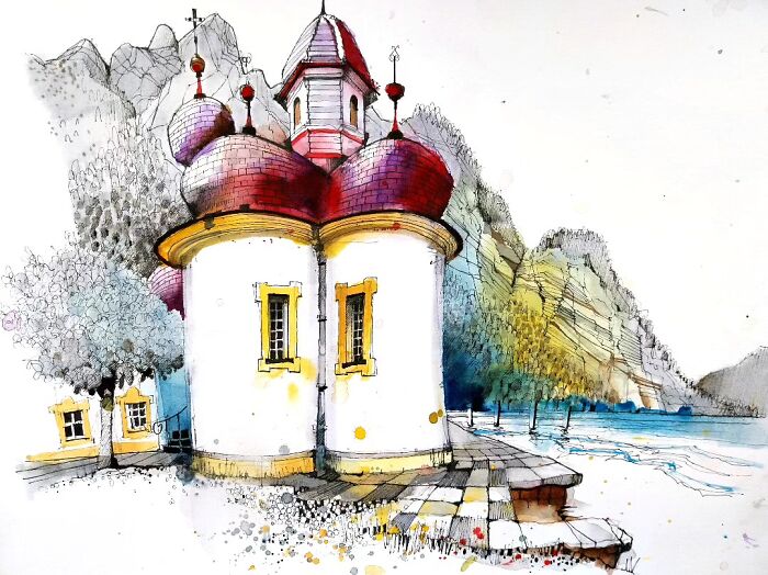 37 Travel Sketches By Ian Fennelly That Turn Architecture And Streets Into Art