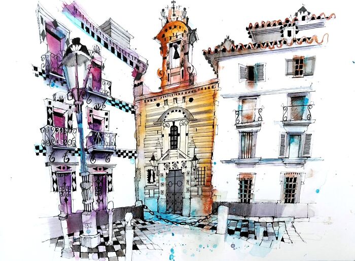 37 Travel Sketches By Ian Fennelly That Turn Architecture And Streets Into Art