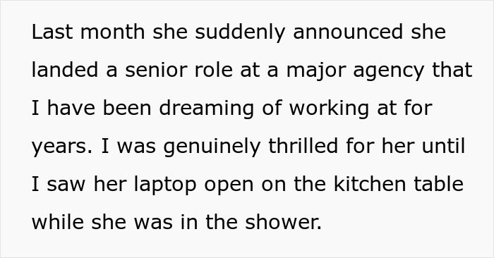 Sneaky Roommate Ends Up Broke After Stealing Woman’s Portfolio As Shortcut To Getting Top Job